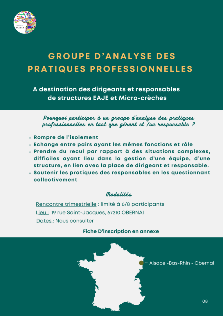 APP Groupe d'analyse des pratiques professionnelles, GAPP petite enfance, Alsace lorraine, Strasbourg, Bas-rhin, Haut-Rhin